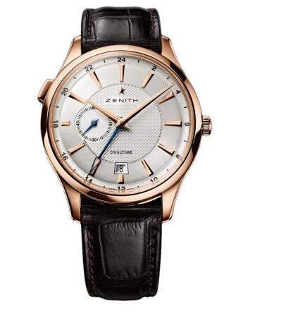 Replica Watch Zenith Watch Captain Dual Time 18.2130.682/02.C498 Rose Gold - Leather Bracelet